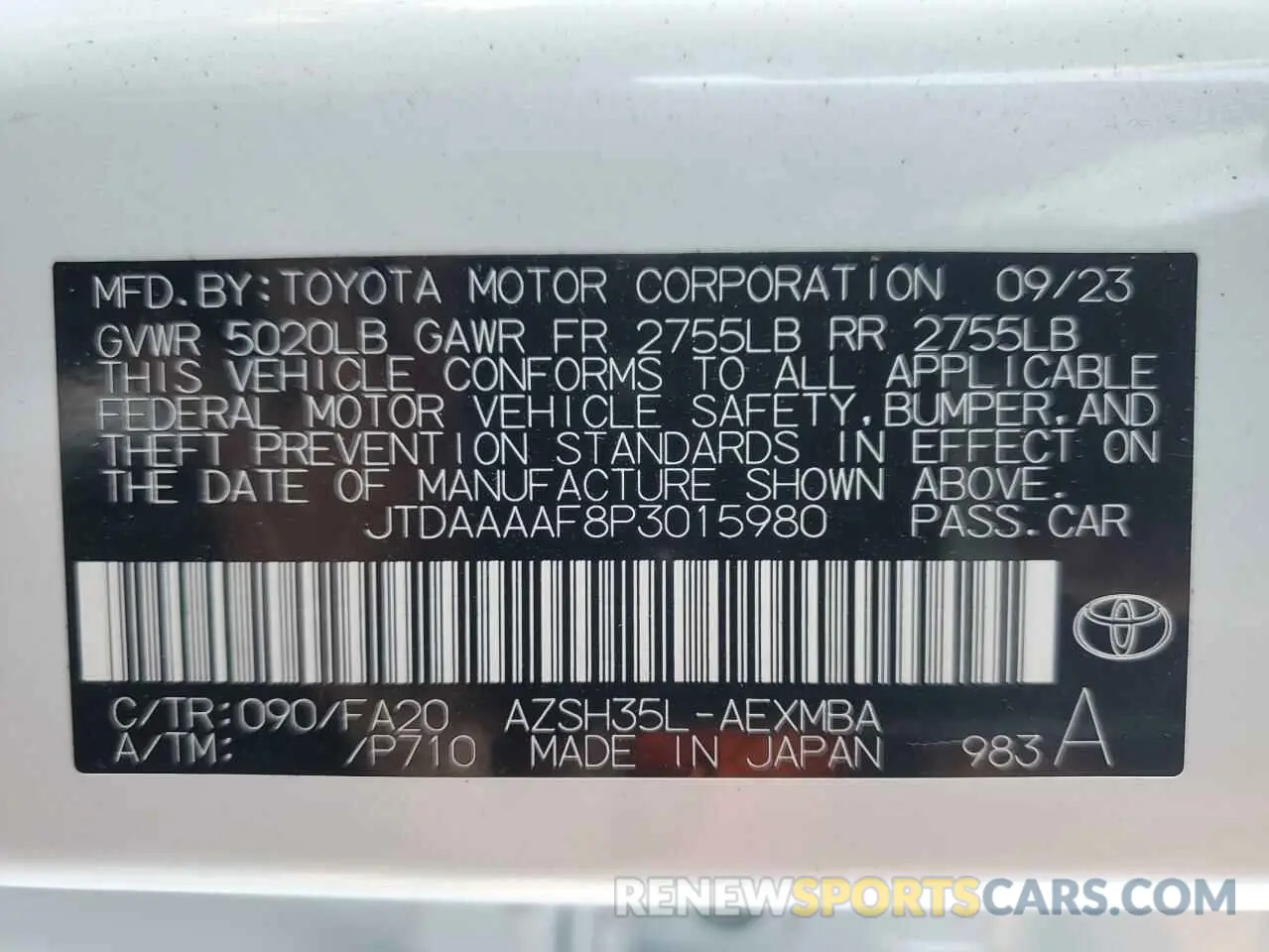 12 Фотография поврежденного автомобиля JTDAAAAF8P3015980 TOYOTA CROWN XLE 2023