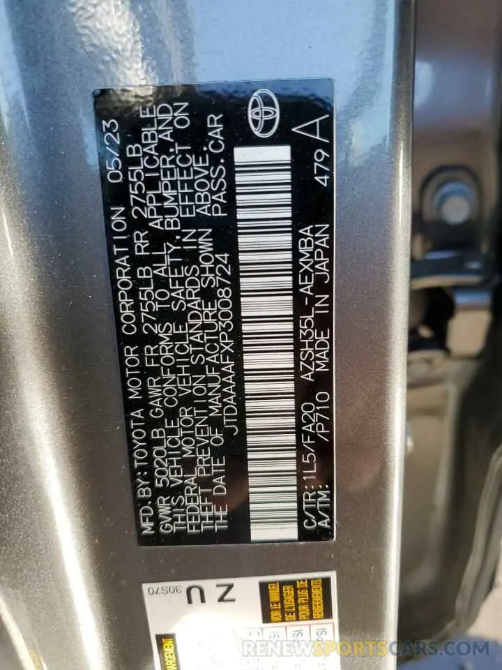 12 Фотография поврежденного автомобиля JTDAAAAFXP3008724 TOYOTA CROWN XLE 2023