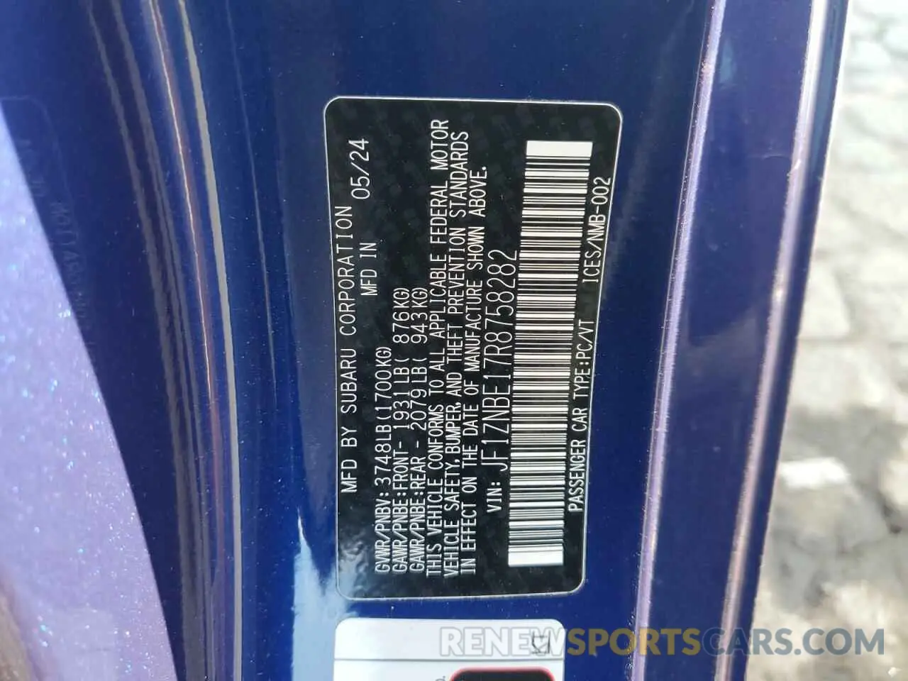 15 Фотография поврежденного автомобиля JF1ZNBE17R8758282 TOYOTA GR 86 PREM 2024