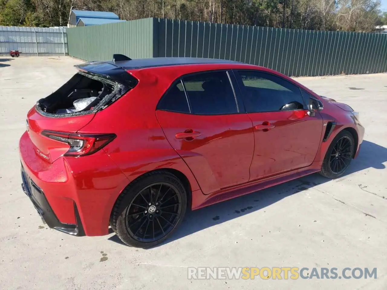 3 Фотография поврежденного автомобиля JTNABAAE6PA005797 TOYOTA GR COROLLA 2023