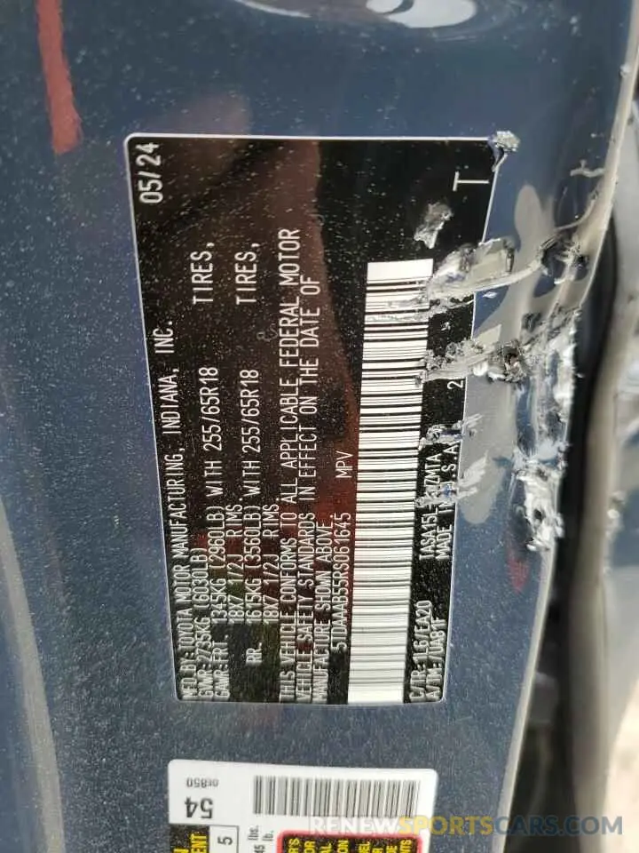 13 Photograph of a damaged car 5TDAAAB55RS061645 TOYOTA GRAND HIGH 2024