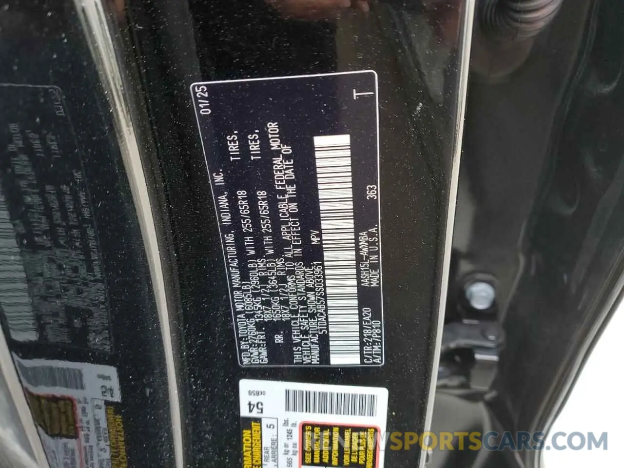 15 Photograph of a damaged car 5TDACAB57SS033961 TOYOTA GRAND HIGH 2025