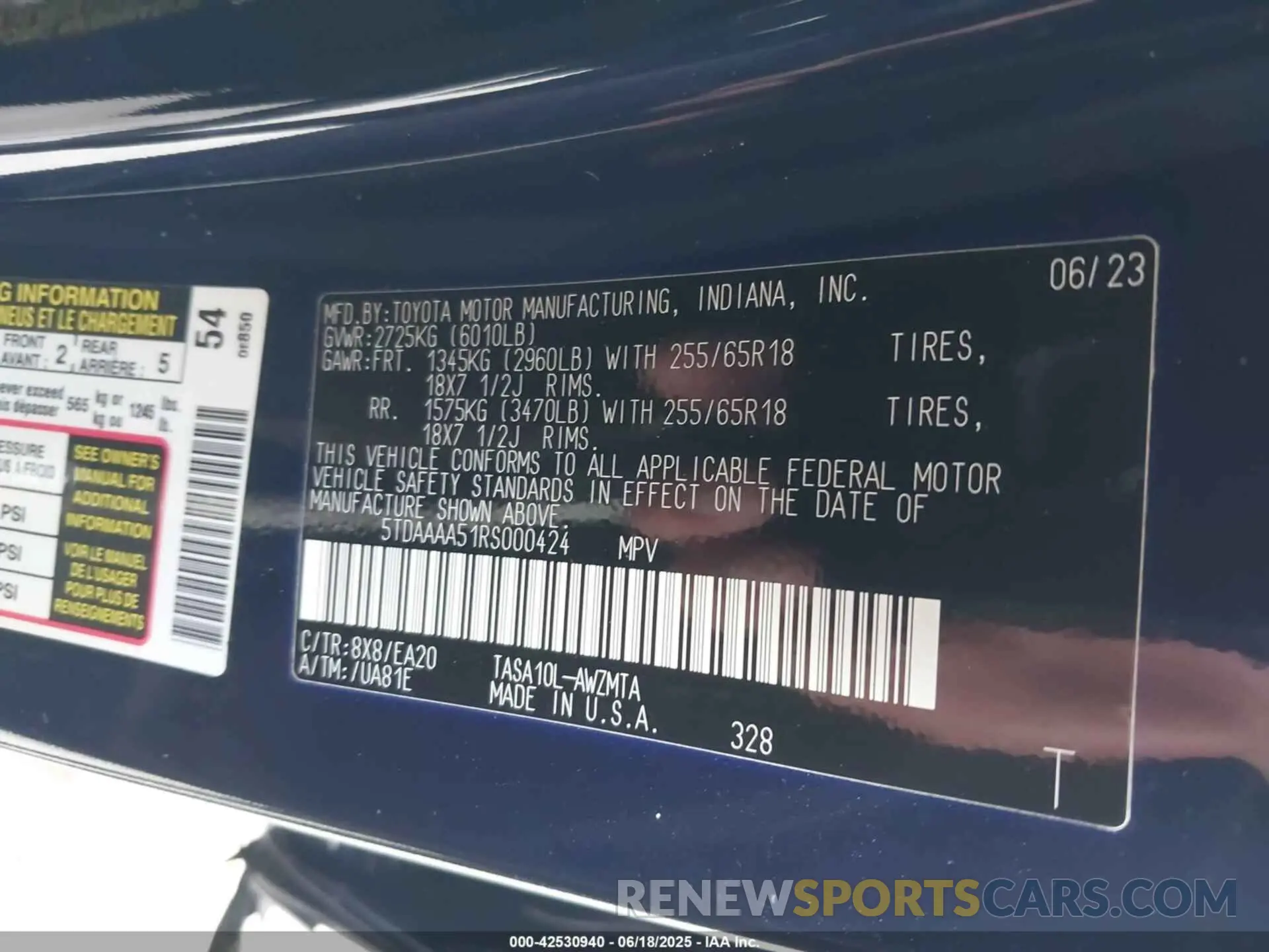 9 Фотография поврежденного автомобиля 5TDAAAA51RS000424 TOYOTA GRAND HIGHLANDER 2024