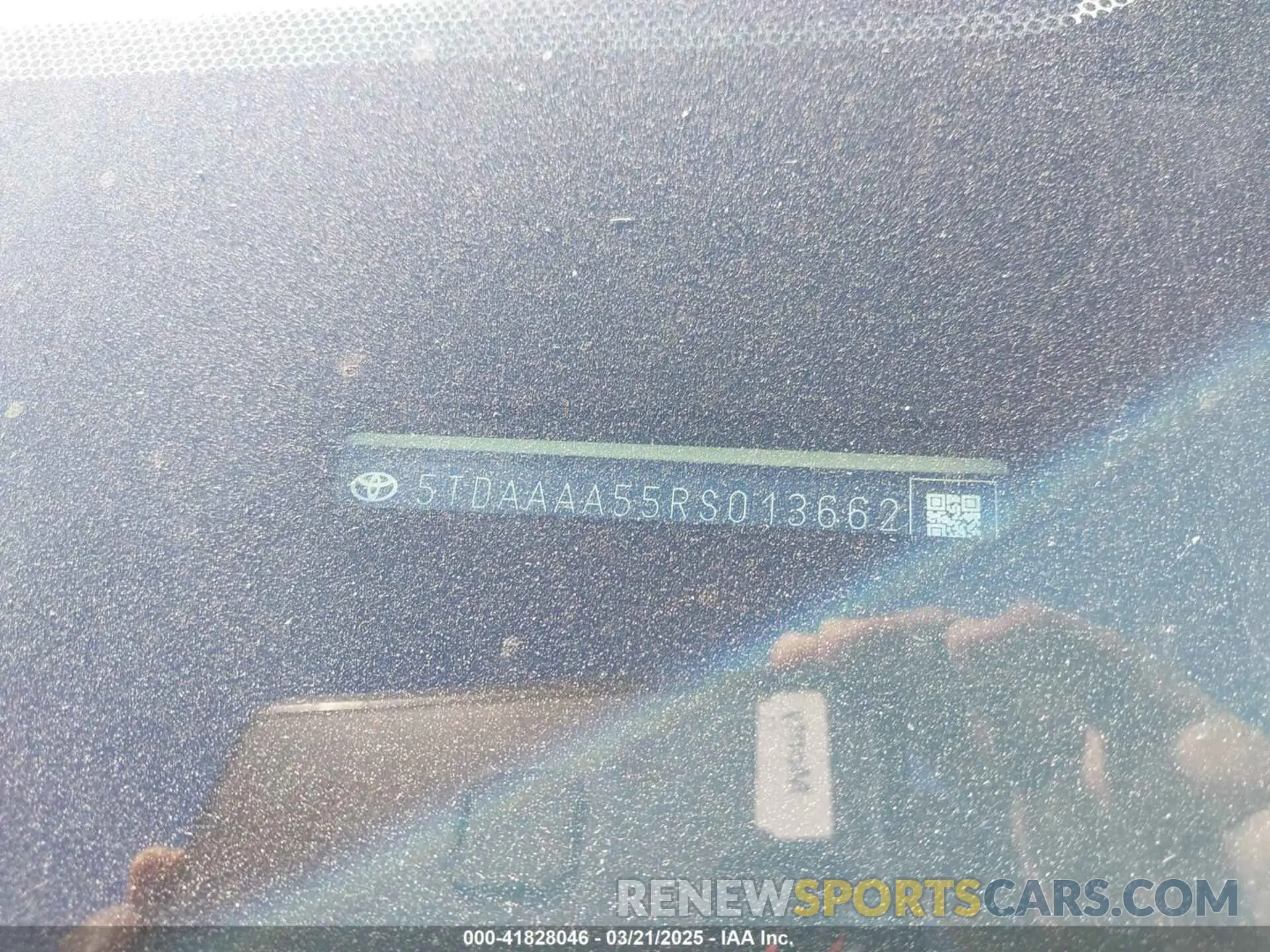 9 Фотография поврежденного автомобиля 5TDAAAA55RS013662 TOYOTA GRAND HIGHLANDER 2024