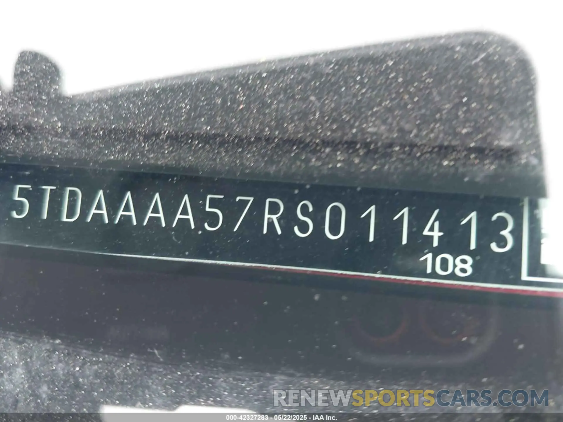 17 Фотография поврежденного автомобиля 5TDAAAA57RS011413 TOYOTA GRAND HIGHLANDER 2024