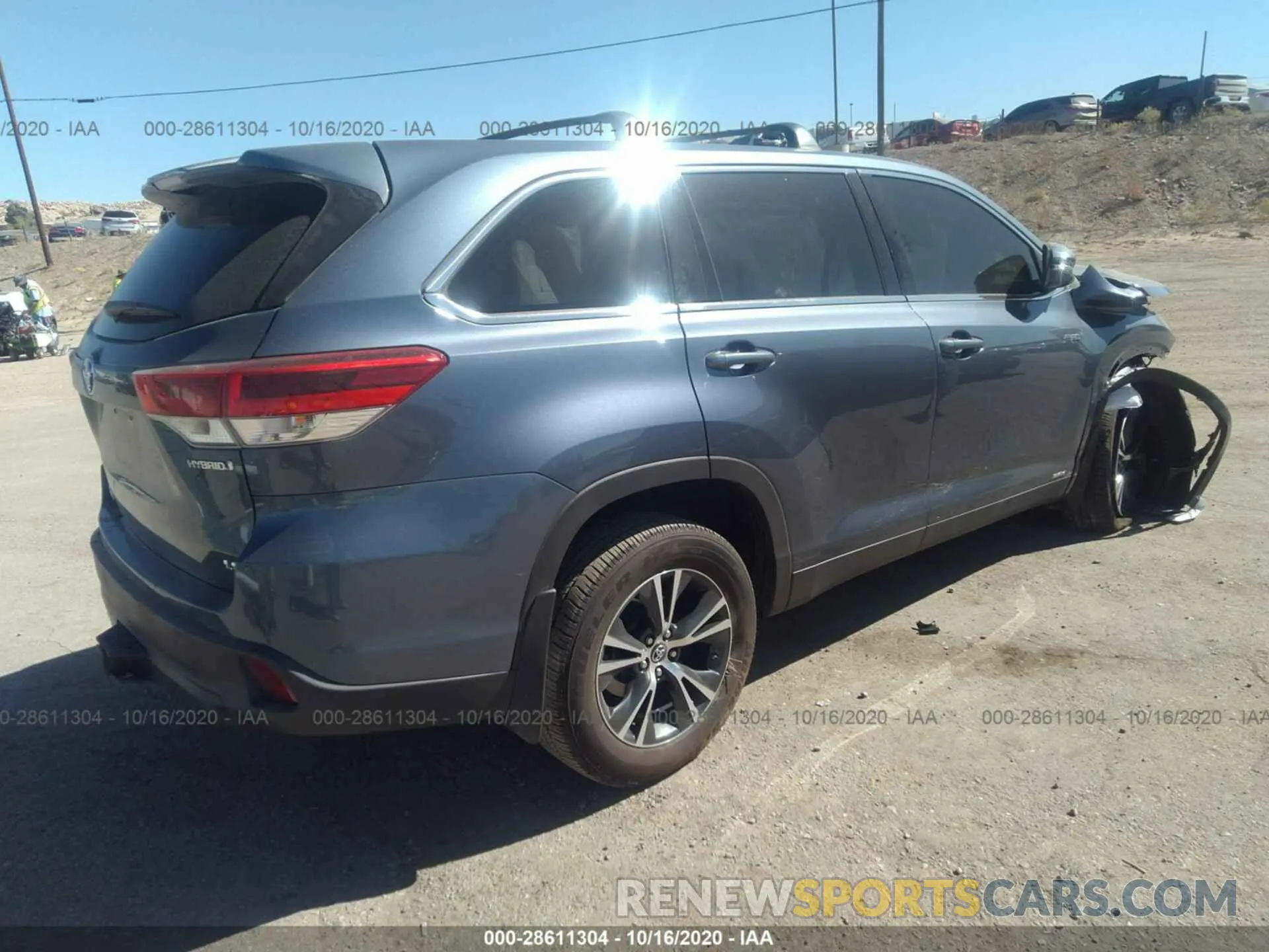 4 Фотография поврежденного автомобиля 5TDBGRFH0KS062519 TOYOTA HIGHLANDER 2019