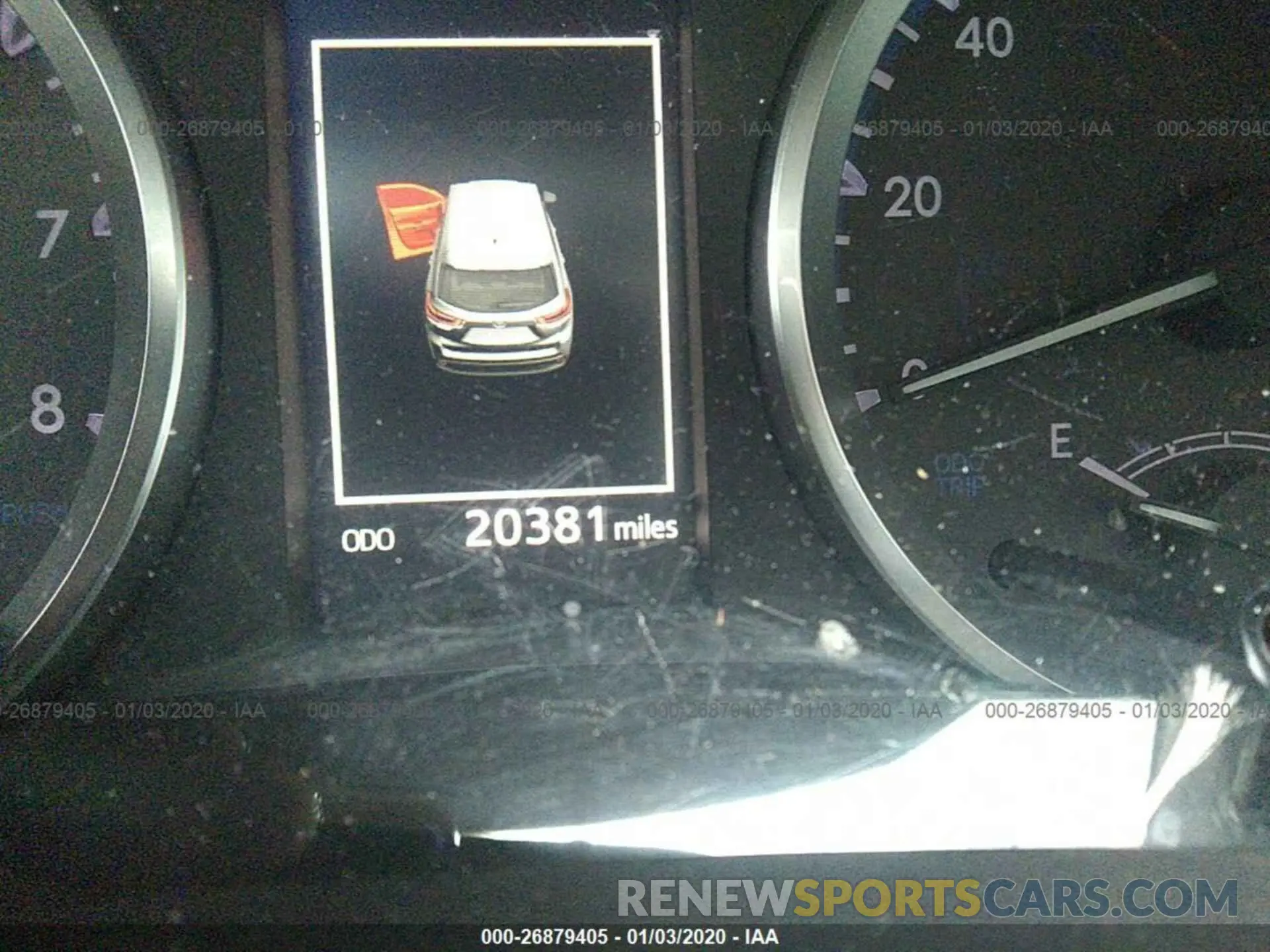 7 Photograph of a damaged car 5TDBZRFH0KS961813 TOYOTA HIGHLANDER 2019