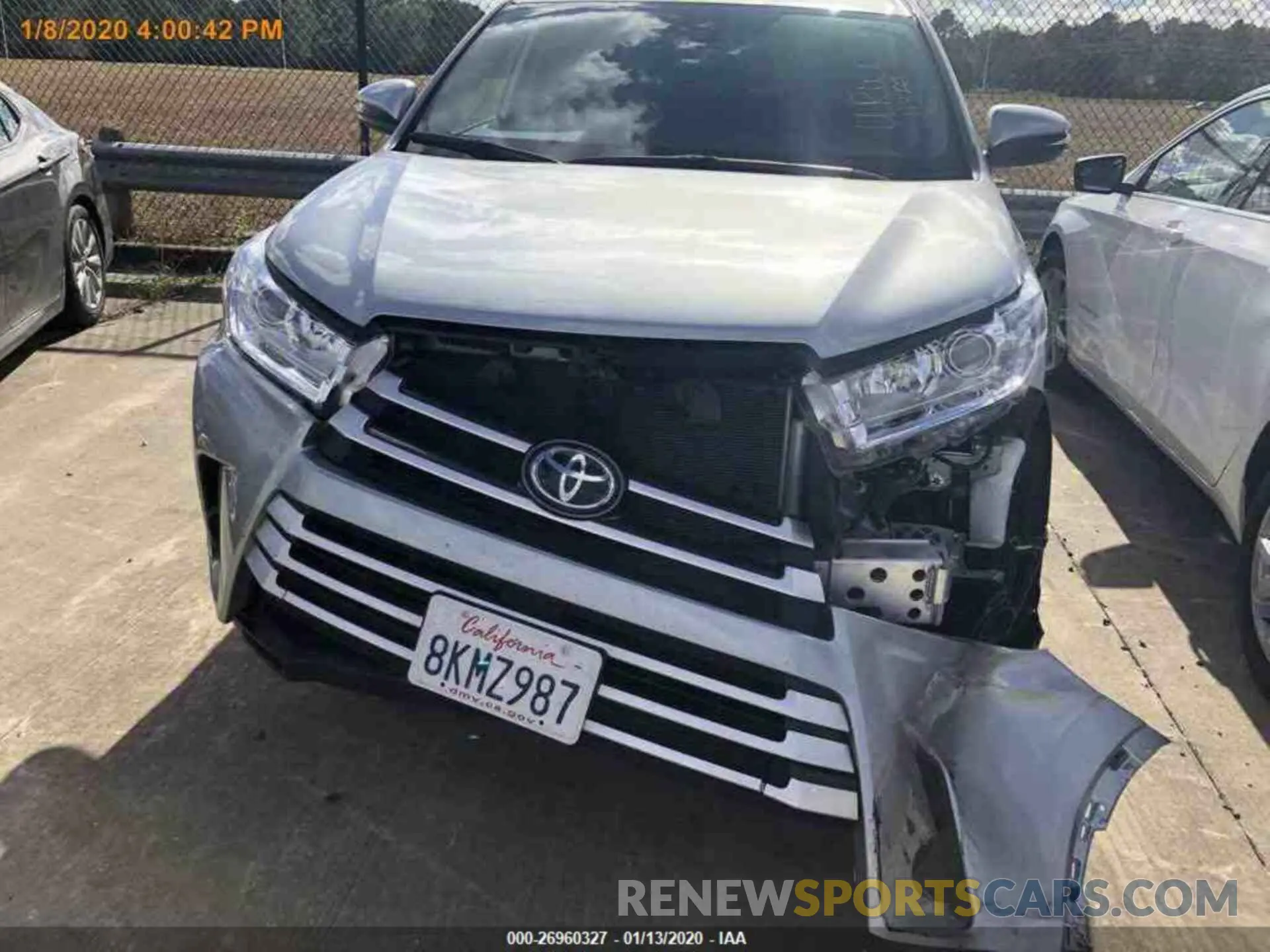 12 Photograph of a damaged car 5TDBZRFH0KS992382 TOYOTA HIGHLANDER 2019