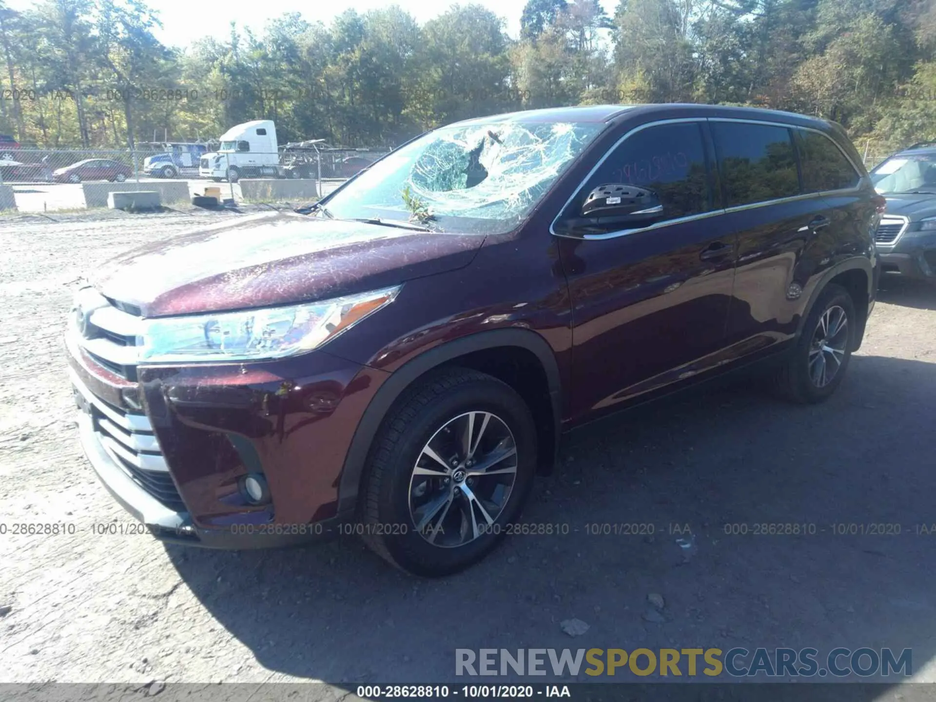 2 Photograph of a damaged car 5TDBZRFH2KS721730 TOYOTA HIGHLANDER 2019