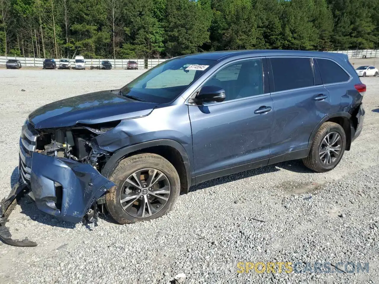 1 Photograph of a damaged car 5TDBZRFH2KS940185 TOYOTA HIGHLANDER 2019
