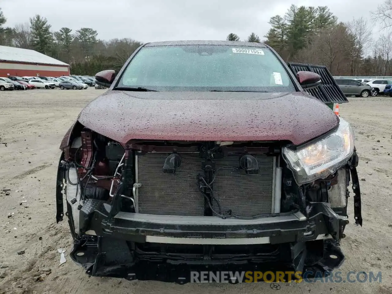 5 Фотография поврежденного автомобиля 5TDBZRFH4KS711202 TOYOTA HIGHLANDER 2019
