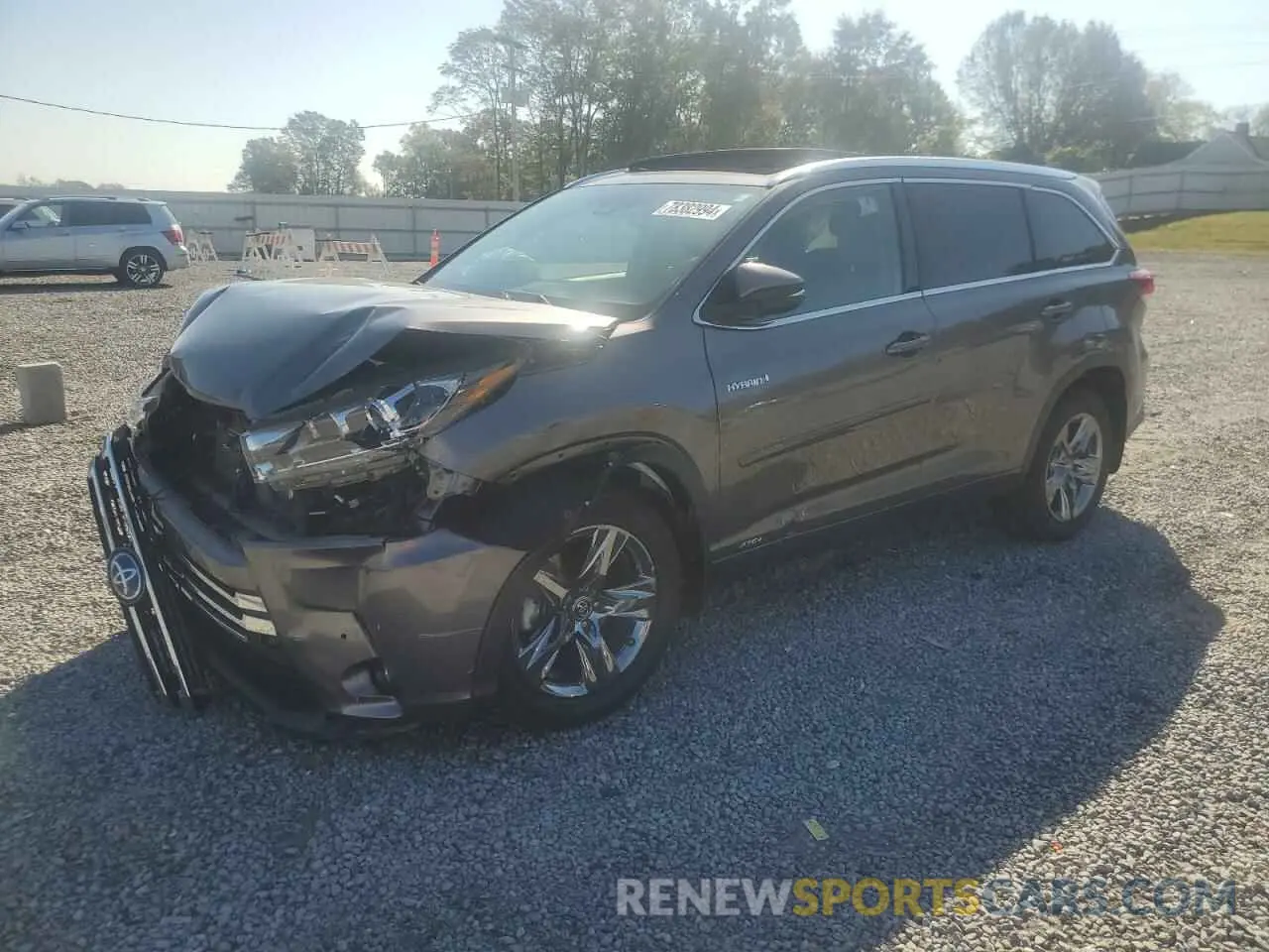 1 Photograph of a damaged car 5TDDGRFH1KS068791 TOYOTA HIGHLANDER 2019