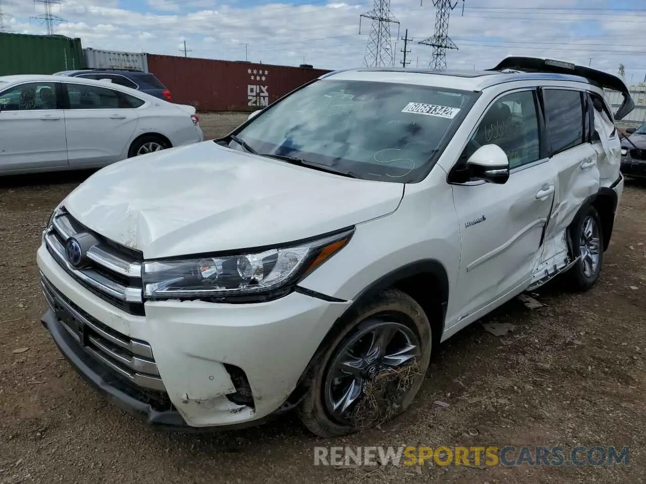 2 Фотография поврежденного автомобиля 5TDDGRFH3KS068422 TOYOTA HIGHLANDER 2019