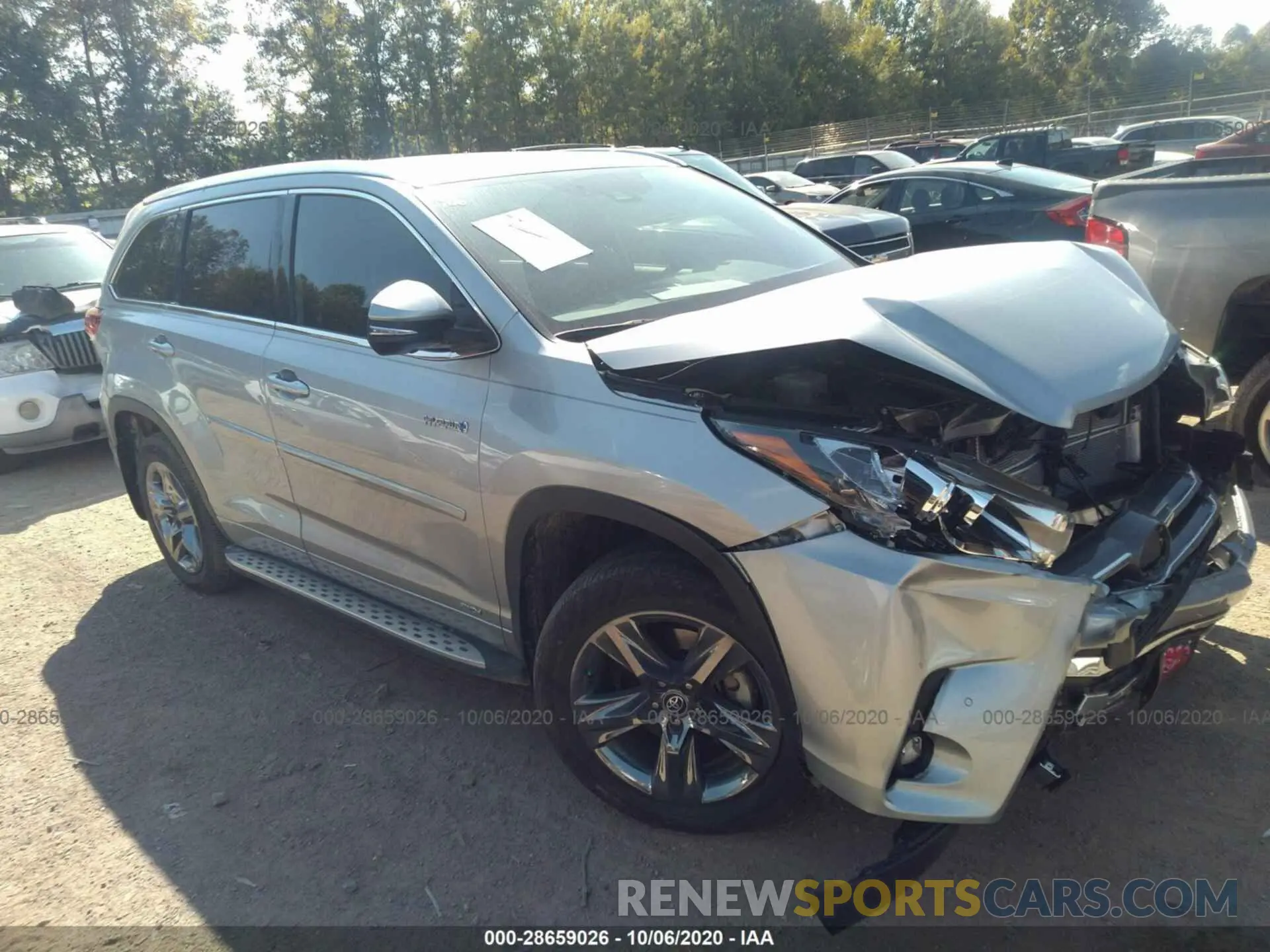 1 Photograph of a damaged car 5TDDGRFH3KS074317 TOYOTA HIGHLANDER 2019