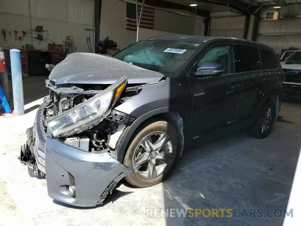 1 Photograph of a damaged car 5TDDGRFH8KS070831 TOYOTA HIGHLANDER 2019