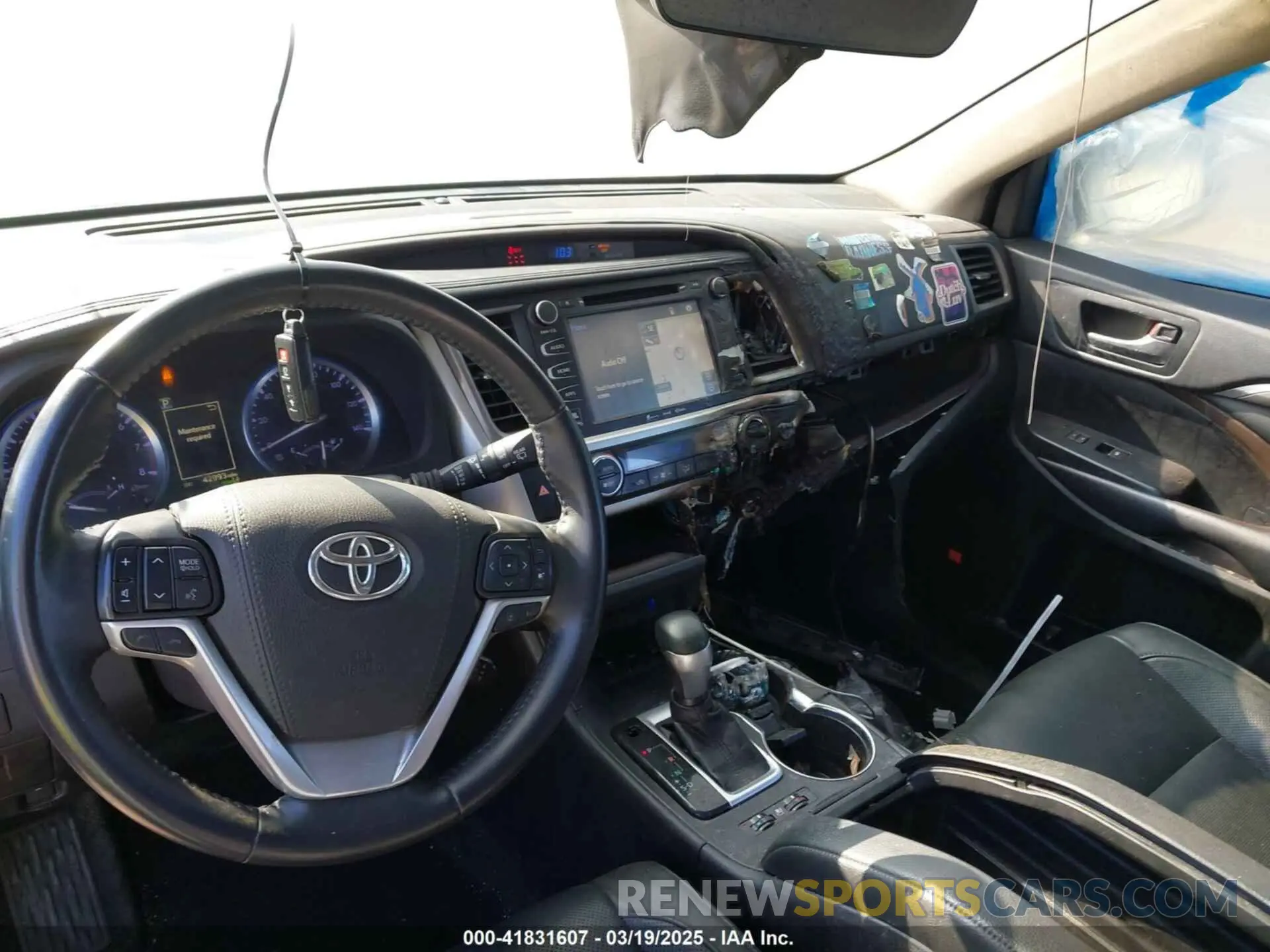 6 Фотография поврежденного автомобиля 5TDDZRFH4KS938317 TOYOTA HIGHLANDER 2019