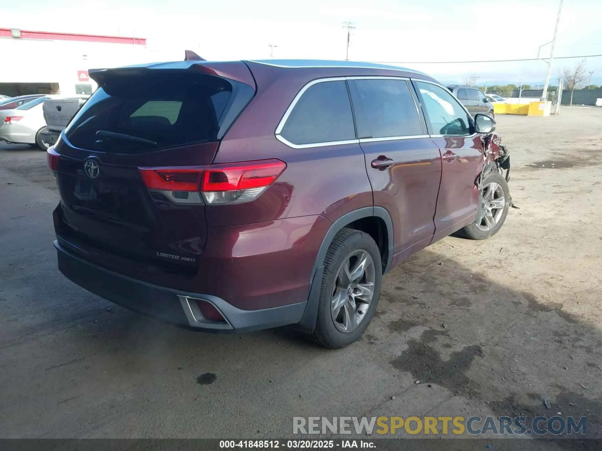 4 Фотография поврежденного автомобиля 5TDDZRFH5KS948600 TOYOTA HIGHLANDER 2019