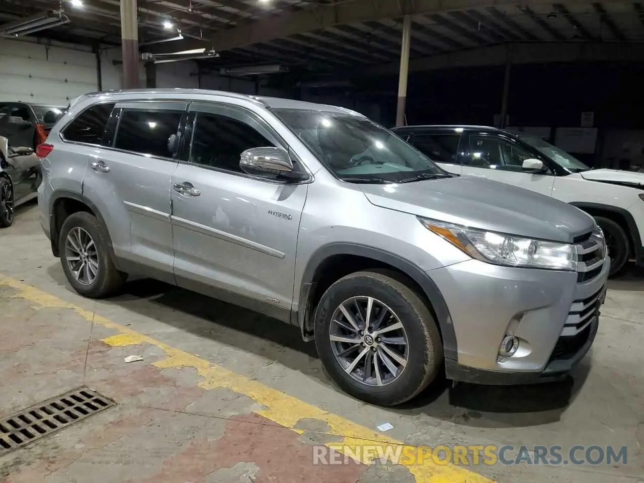 4 Фотография поврежденного автомобиля 5TDJGRFH1KS059012 TOYOTA HIGHLANDER 2019