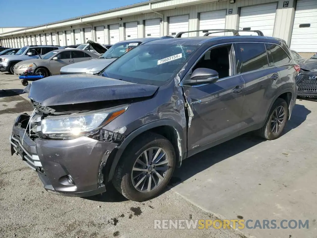 1 Фотография поврежденного автомобиля 5TDJGRFH7KS061766 TOYOTA HIGHLANDER 2019