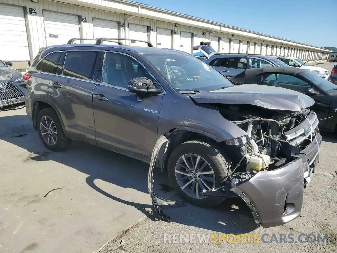 4 Фотография поврежденного автомобиля 5TDJGRFH7KS061766 TOYOTA HIGHLANDER 2019