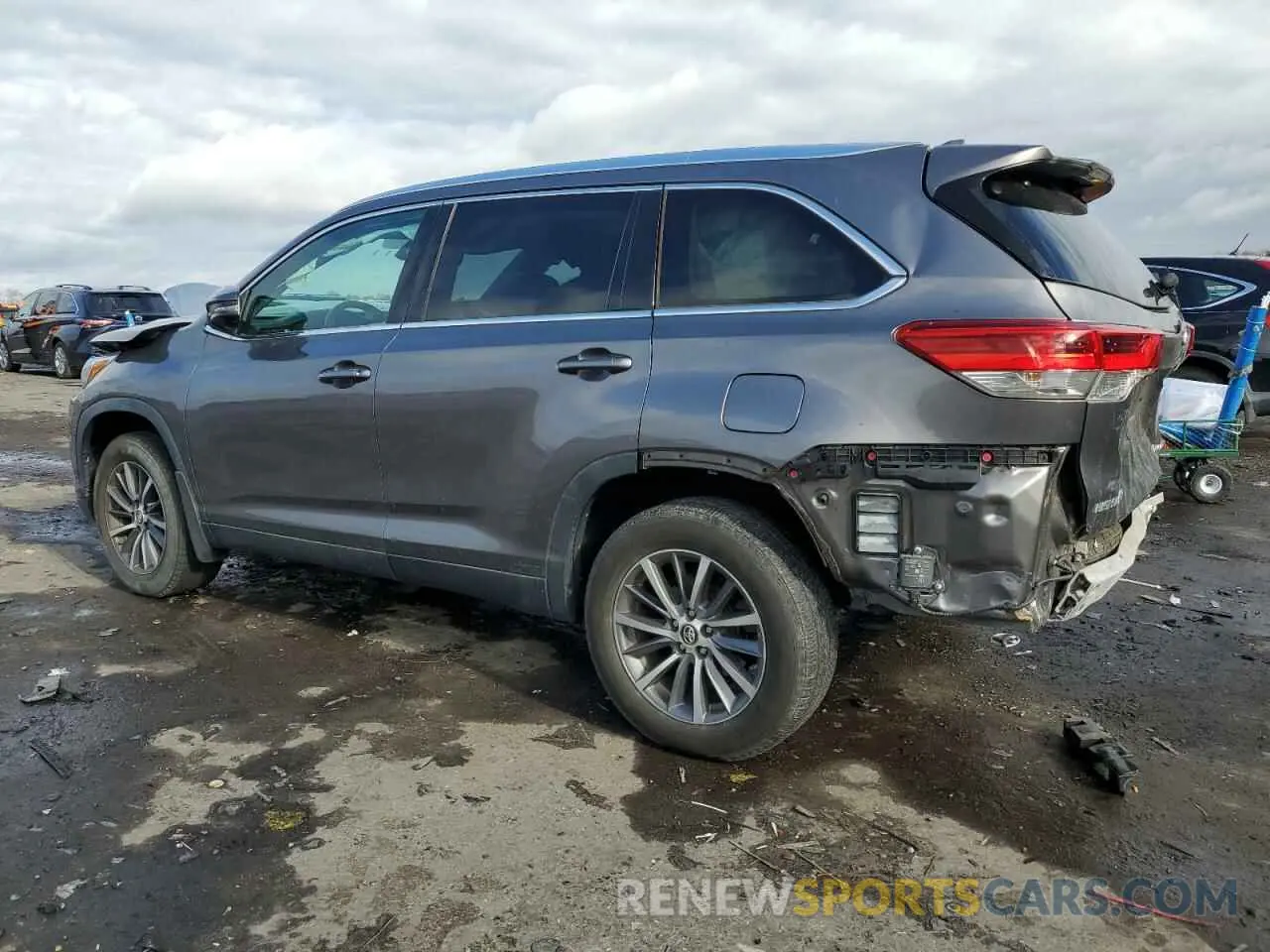 2 Фотография поврежденного автомобиля 5TDJZRFH0KS585593 TOYOTA HIGHLANDER 2019