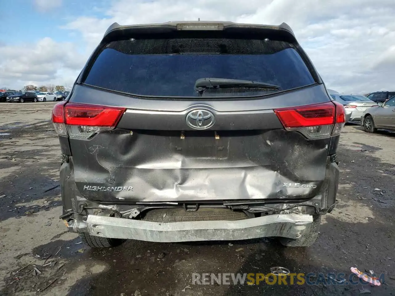 6 Фотография поврежденного автомобиля 5TDJZRFH0KS585593 TOYOTA HIGHLANDER 2019