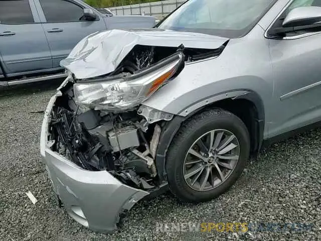 11 Фотография поврежденного автомобиля 5TDJZRFH0KS593872 TOYOTA HIGHLANDER 2019