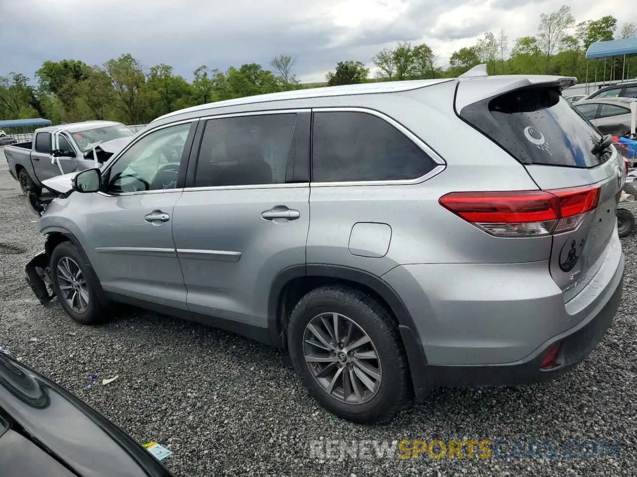 2 Фотография поврежденного автомобиля 5TDJZRFH0KS593872 TOYOTA HIGHLANDER 2019