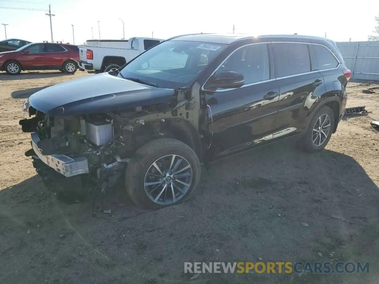 1 Фотография поврежденного автомобиля 5TDJZRFH0KS618270 TOYOTA HIGHLANDER 2019