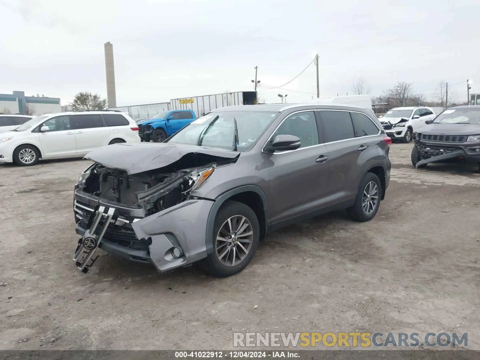 2 Фотография поврежденного автомобиля 5TDJZRFH1KS628192 TOYOTA HIGHLANDER 2019