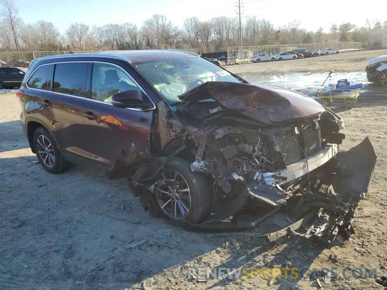 4 Фотография поврежденного автомобиля 5TDJZRFH1KS741429 TOYOTA HIGHLANDER 2019