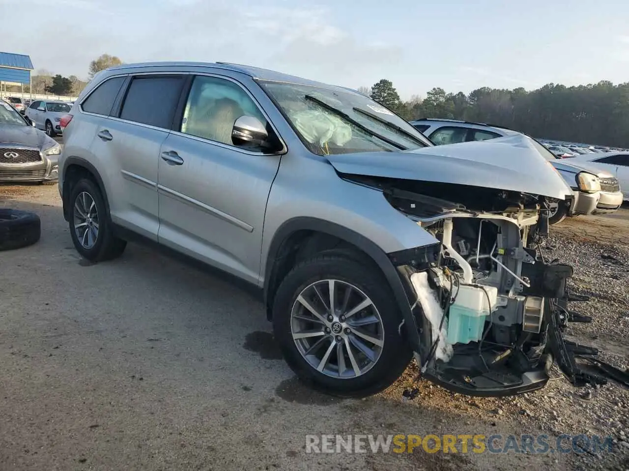 4 Фотография поврежденного автомобиля 5TDJZRFH1KS993813 TOYOTA HIGHLANDER 2019