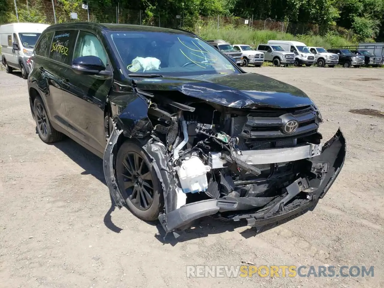 1 Фотография поврежденного автомобиля 5TDJZRFH2KS619355 TOYOTA HIGHLANDER 2019