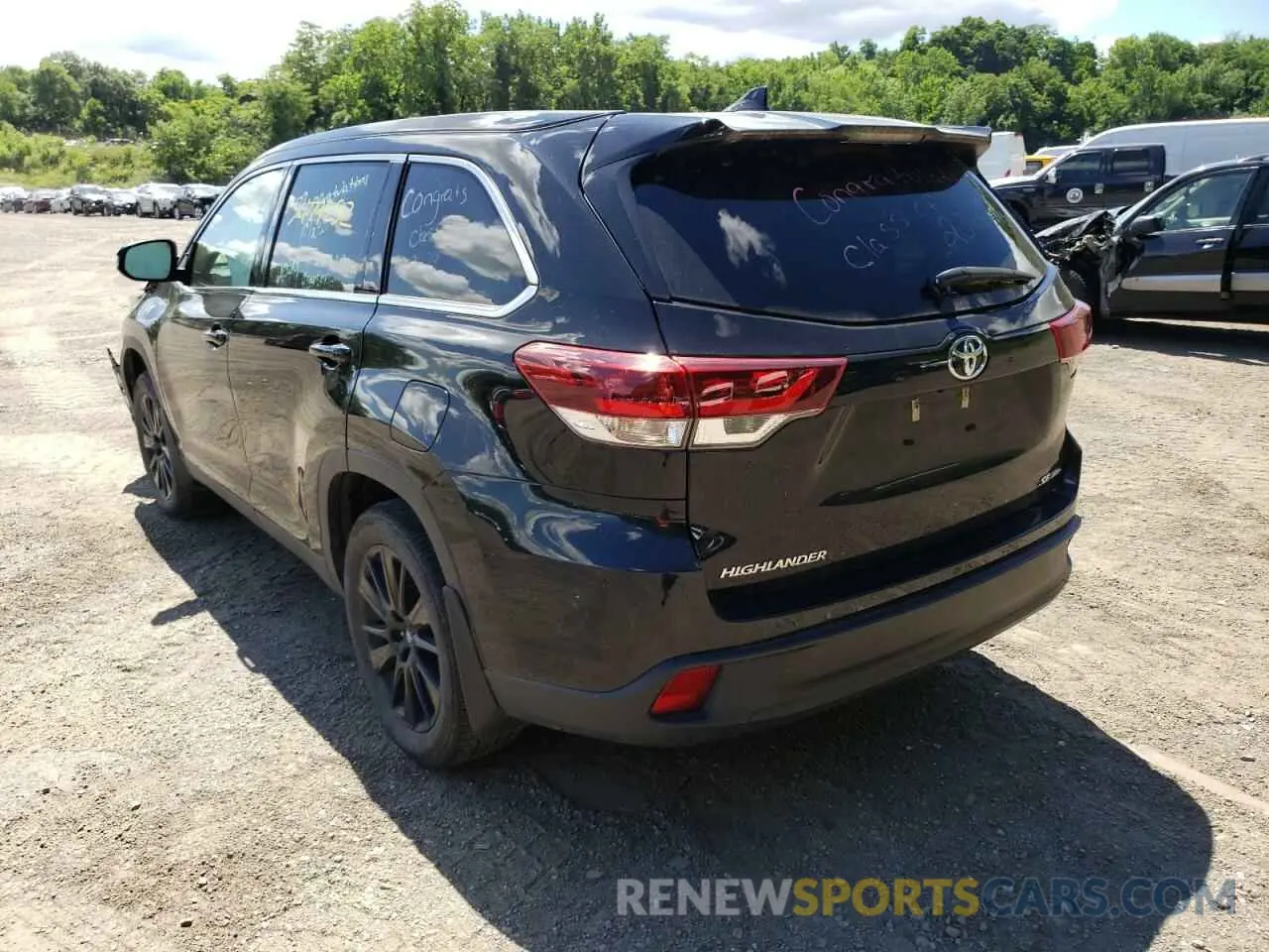 3 Фотография поврежденного автомобиля 5TDJZRFH2KS619355 TOYOTA HIGHLANDER 2019