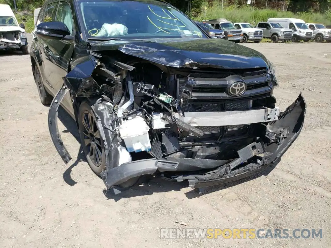 9 Фотография поврежденного автомобиля 5TDJZRFH2KS619355 TOYOTA HIGHLANDER 2019