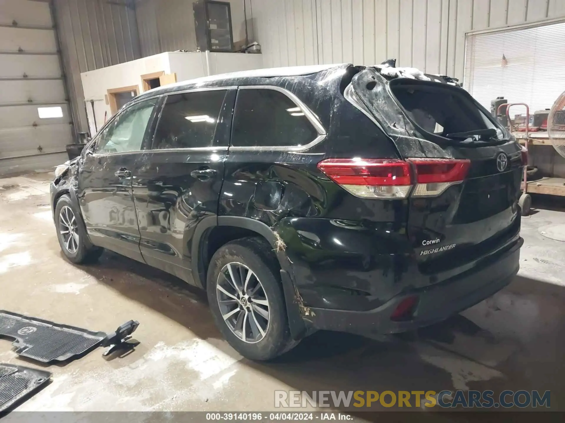 3 Фотография поврежденного автомобиля 5TDJZRFH2KS619842 TOYOTA HIGHLANDER 2019