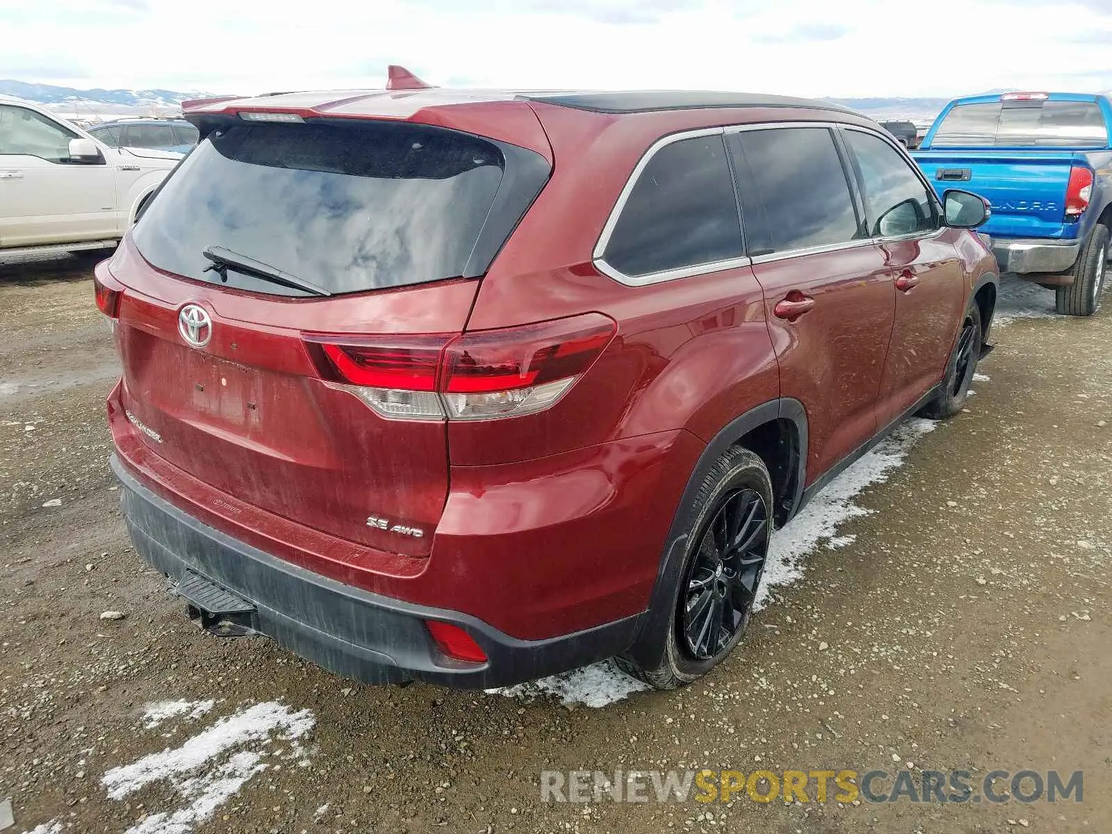 4 Фотография поврежденного автомобиля 5TDJZRFH3KS572532 TOYOTA HIGHLANDER 2019