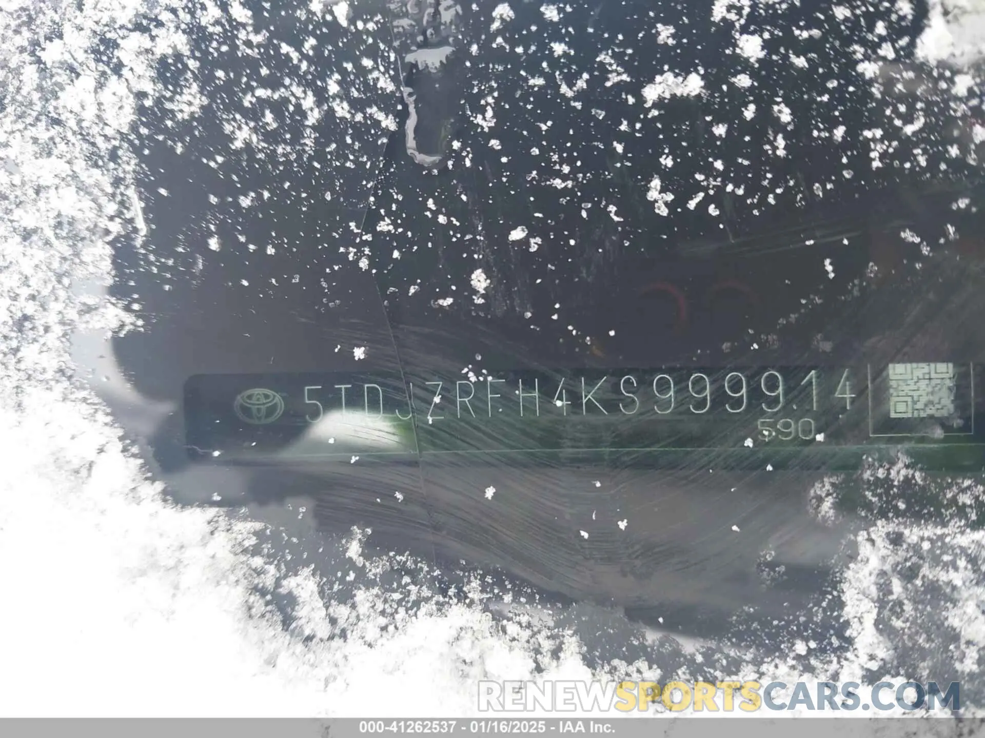 9 Фотография поврежденного автомобиля 5TDJZRFH4KS999914 TOYOTA HIGHLANDER 2019