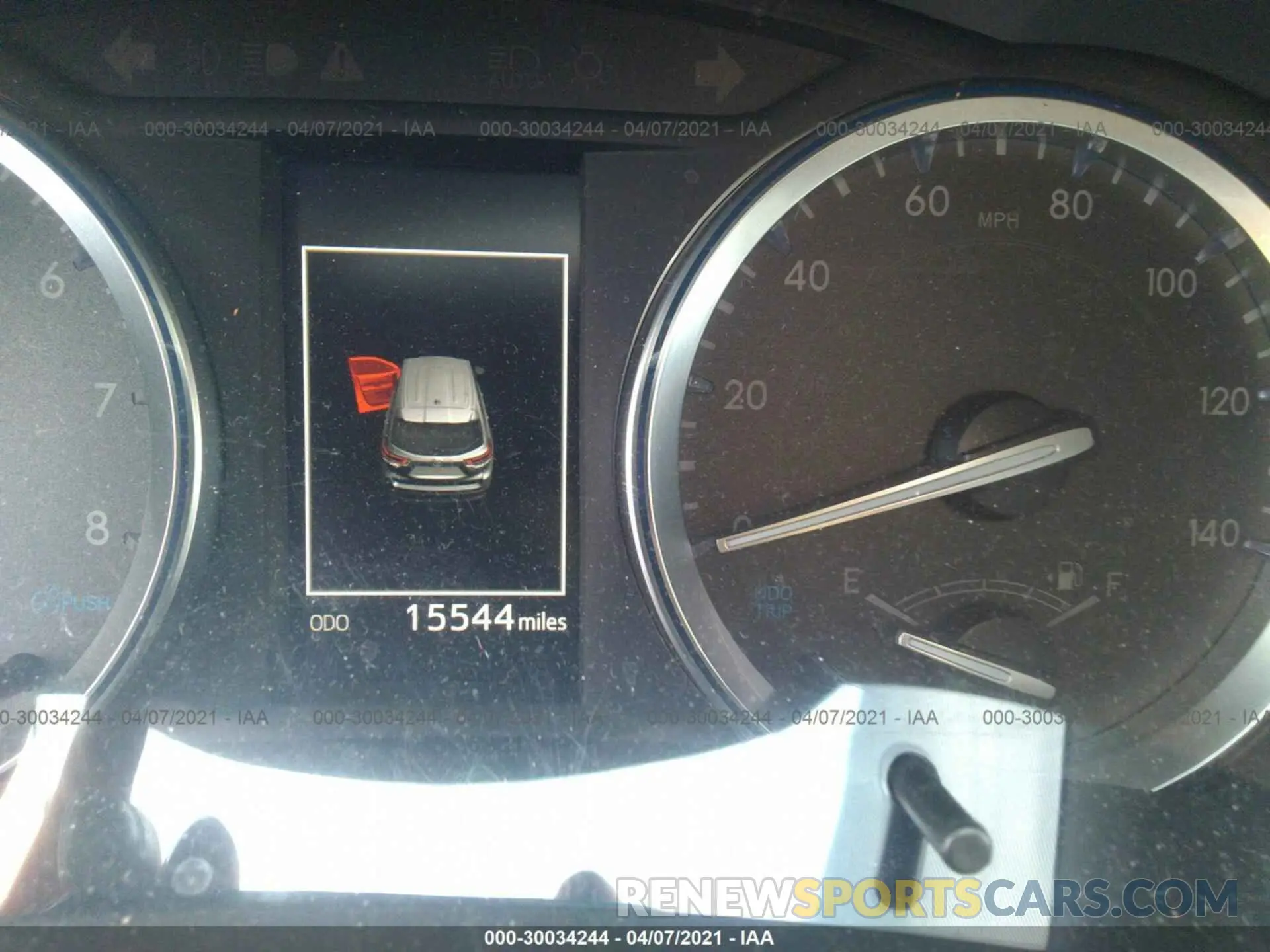 7 Photograph of a damaged car 5TDJZRFH5KS594905 TOYOTA HIGHLANDER 2019