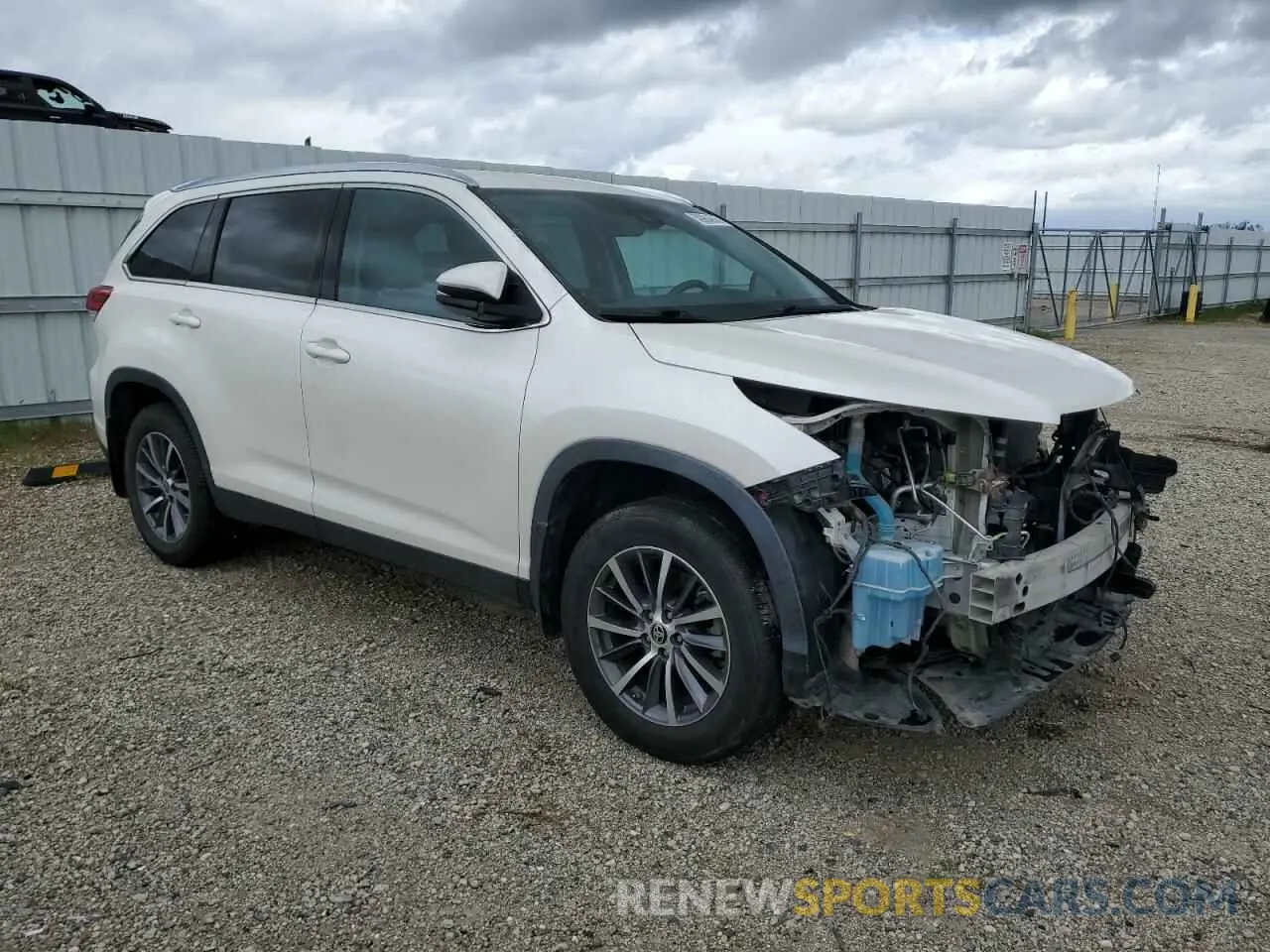 4 Фотография поврежденного автомобиля 5TDJZRFH5KS625795 TOYOTA HIGHLANDER 2019