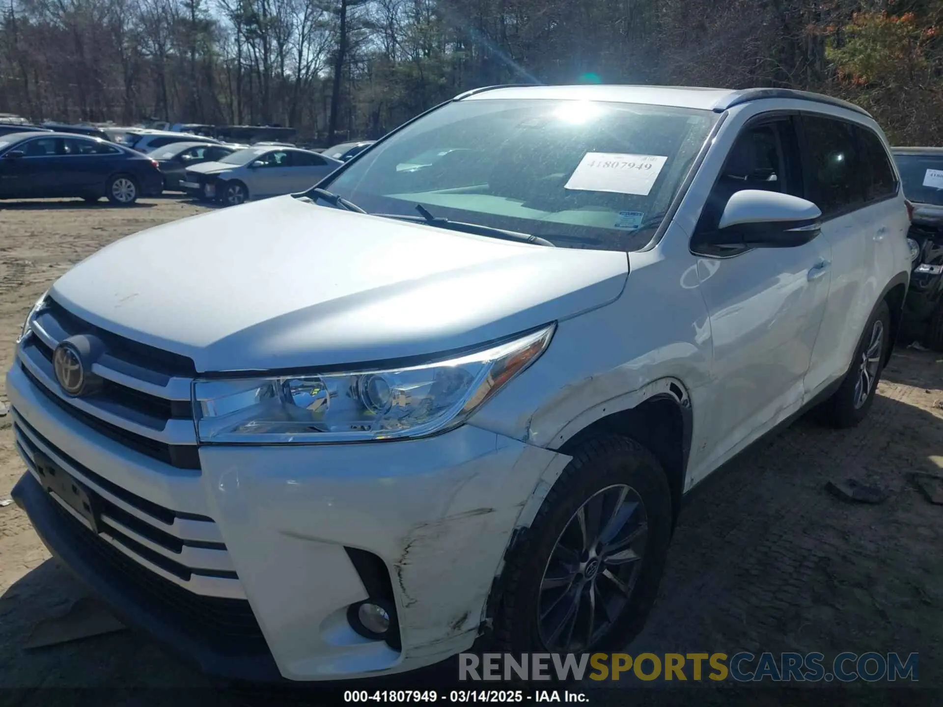 2 Фотография поврежденного автомобиля 5TDJZRFH5KS933386 TOYOTA HIGHLANDER 2019