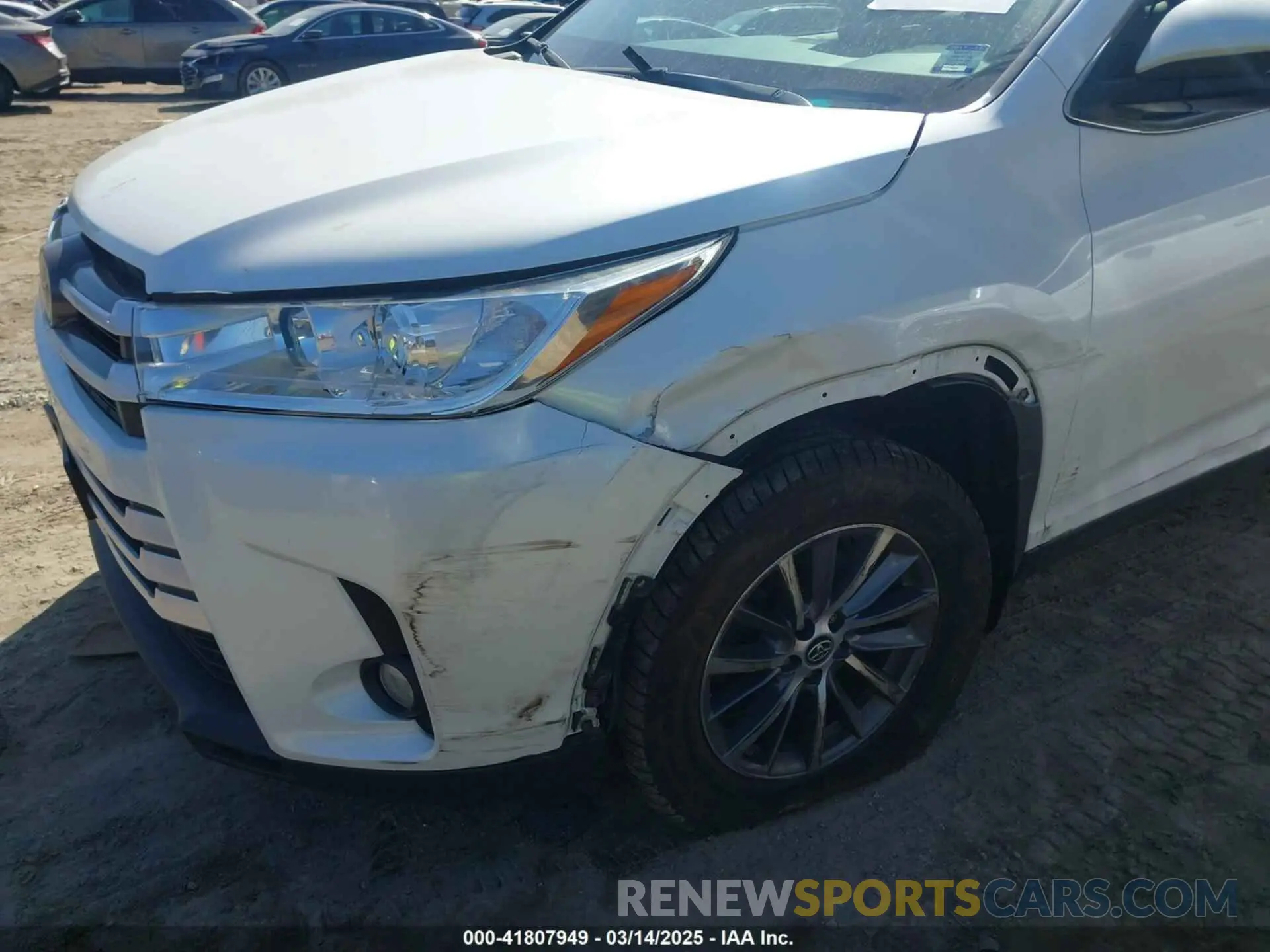 6 Фотография поврежденного автомобиля 5TDJZRFH5KS933386 TOYOTA HIGHLANDER 2019