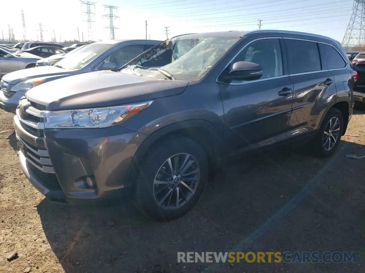 1 Фотография поврежденного автомобиля 5TDJZRFH6KS576526 TOYOTA HIGHLANDER 2019