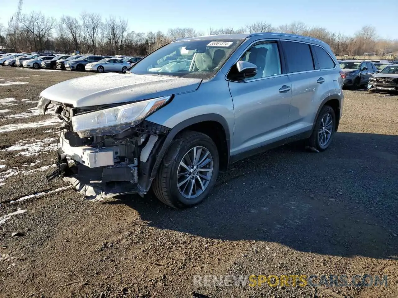 1 Photograph of a damaged car 5TDJZRFH6KS592936 TOYOTA HIGHLANDER 2019
