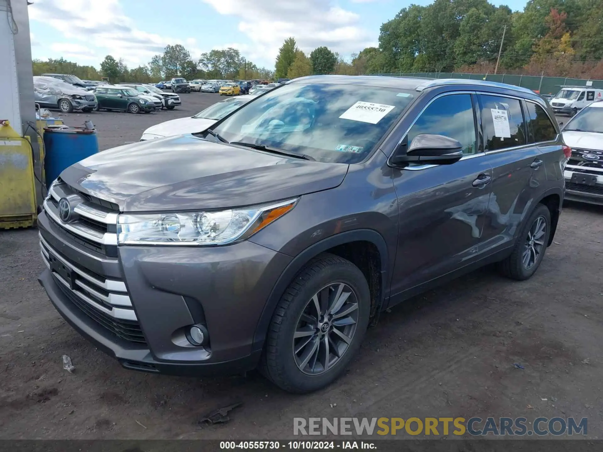 2 Photograph of a damaged car 5TDJZRFH6KS620850 TOYOTA HIGHLANDER 2019