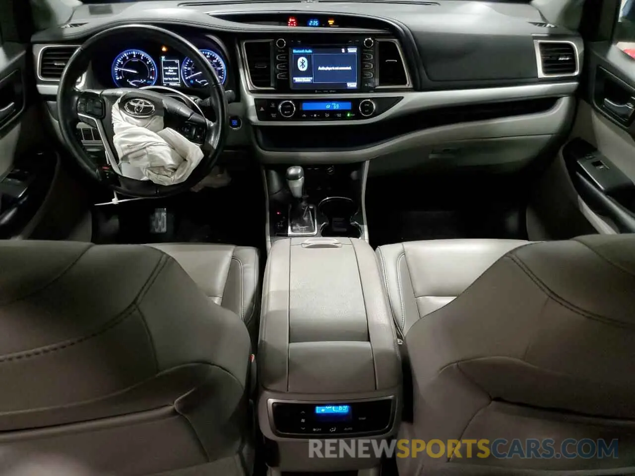 8 Photograph of a damaged car 5TDJZRFH6KS998554 TOYOTA HIGHLANDER 2019