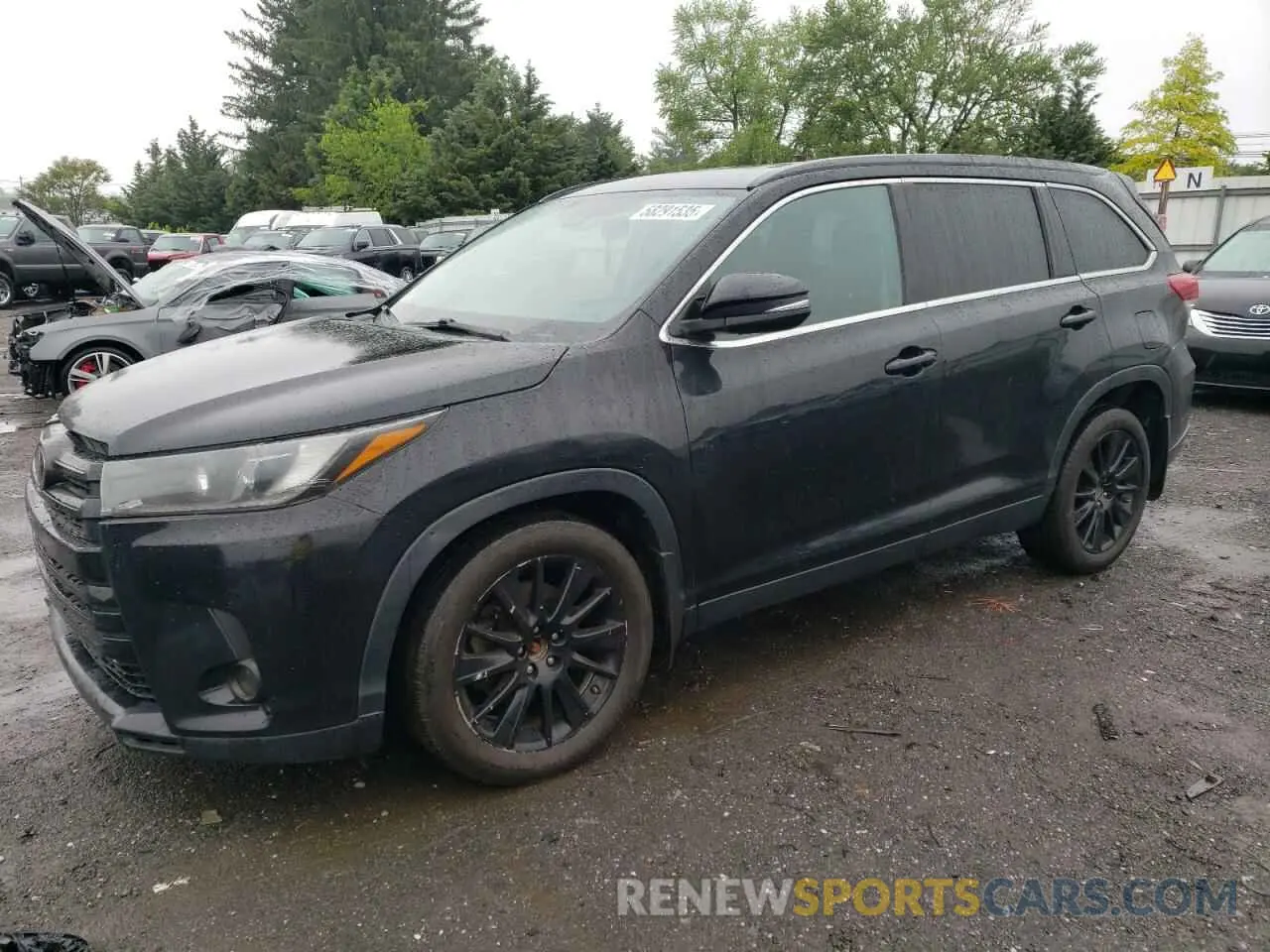 1 Photograph of a damaged car 5TDJZRFH7KS577863 TOYOTA HIGHLANDER 2019