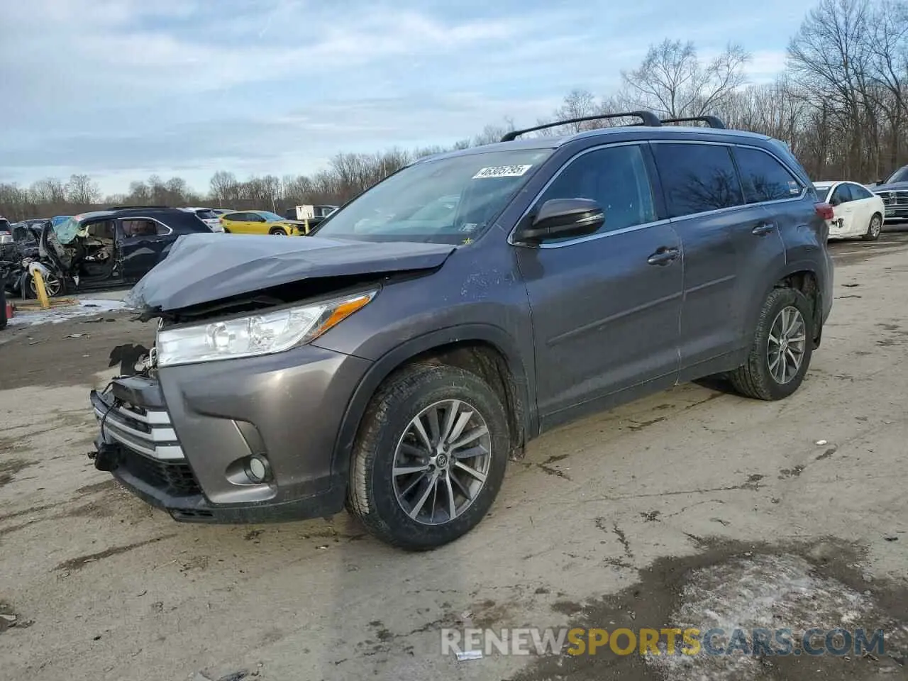 1 Photograph of a damaged car 5TDJZRFH7KS920137 TOYOTA HIGHLANDER 2019