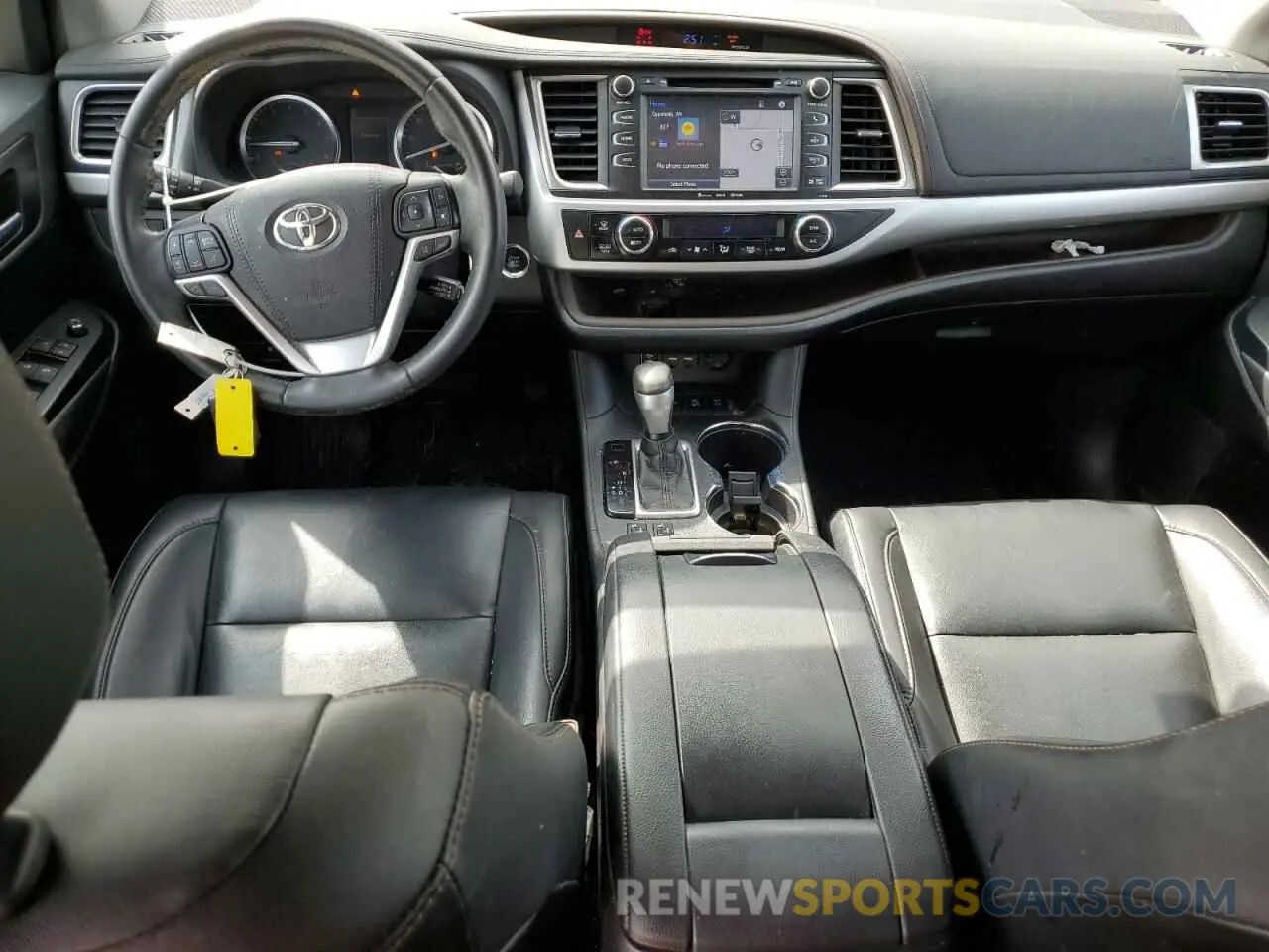 8 Фотография поврежденного автомобиля 5TDJZRFH7KS980466 TOYOTA HIGHLANDER 2019