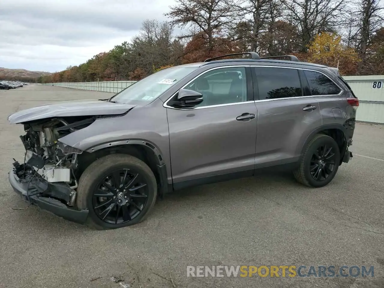 1 Фотография поврежденного автомобиля 5TDJZRFH8KS624673 TOYOTA HIGHLANDER 2019